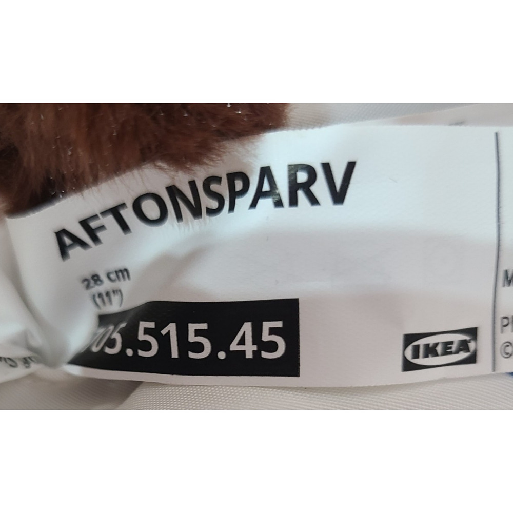Ikea Aftonsparv Plush Bear and Cat Astronaut Stuffed Animal Toys White Blue 11" - Picture 5 of 5